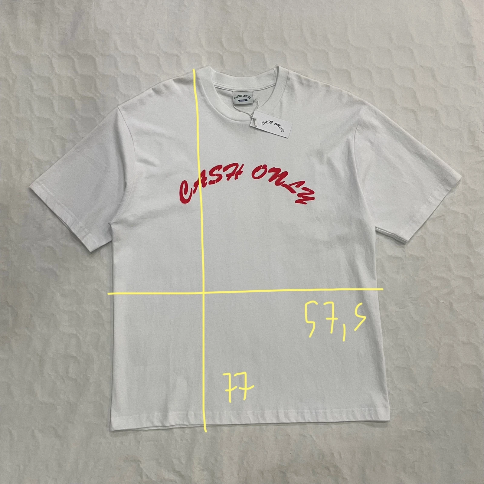 Cash Only T-shirt - Stencil Logo Tee (Wit) – photo 3